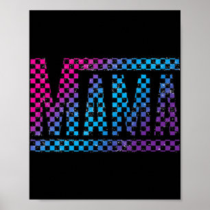 Mama Checkered Mommy New Mom Happy Mothers Day Mom Poster