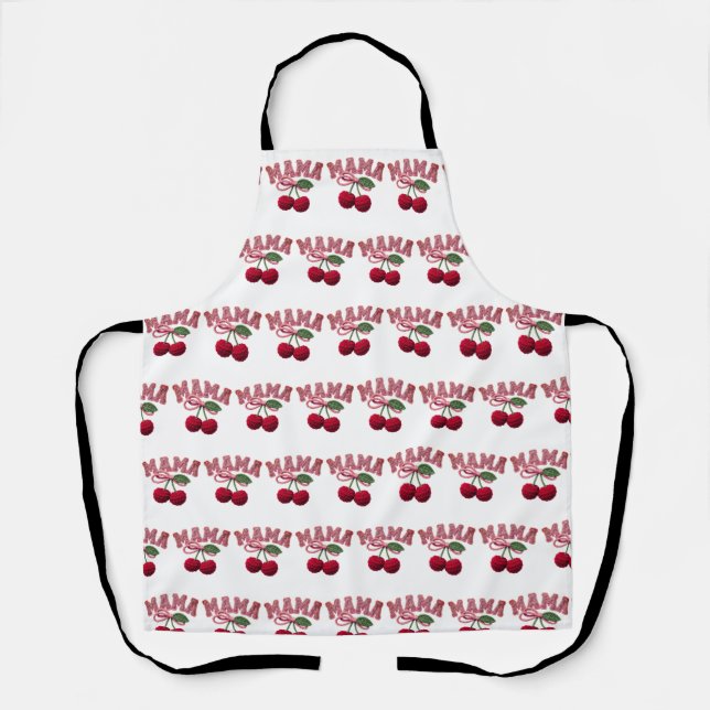 Mama Cherry Apron – Funny Kitchen Apron for Mum /  (Front)