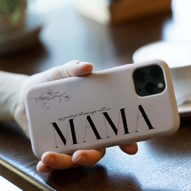 Mama | Chic Boho Lettering & Floral Case-Mate iPhone Case (Creator Uploaded)
