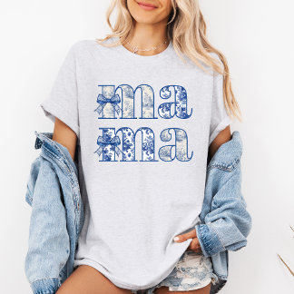 Mama Chinoiserie Coquette Bow Mother's Day T-Shirt