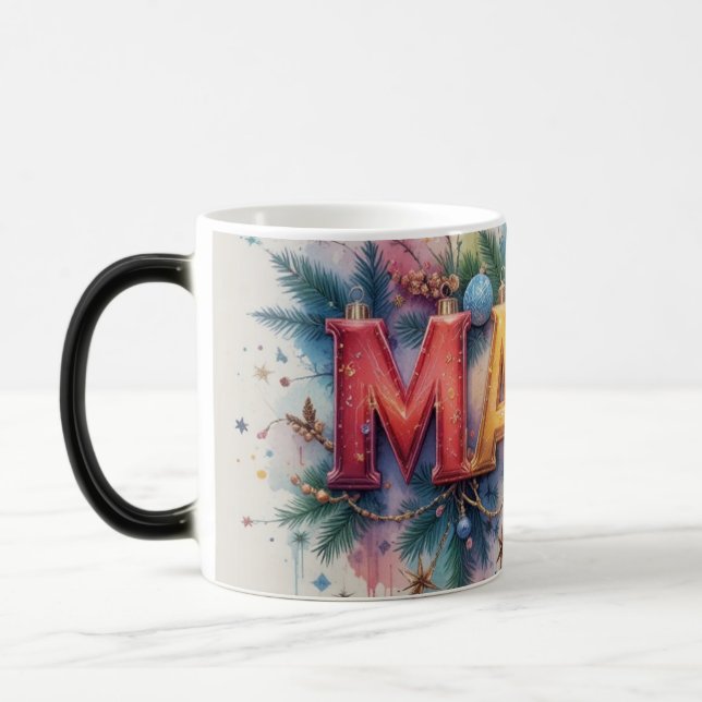 Mama Christmas ornaments Magic Mug (Left)