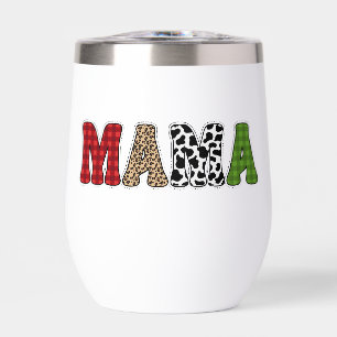 Mama Christmas Plaid Pattern Design