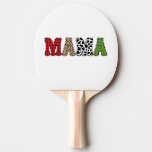 Mama Christmas Plaid Pattern Design Ping Pong Paddle