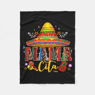 Mama cita cinco de mayo mexican sombrero family fleece blanket