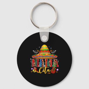 Mama cita cinco de mayo mexican sombrero family key ring