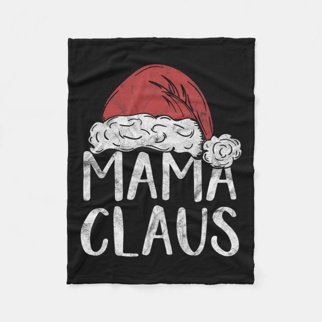 Mama Claus Christmas Costume Gift Santa Matching F Fleece Blanket (Front)