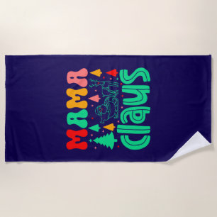 Mama Claus Christmas Design-60097 Beach Towel