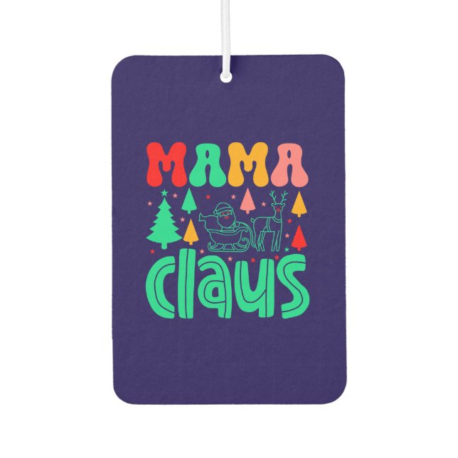 Mama Claus Christmas Design-60097 Car Air Freshener (Front)