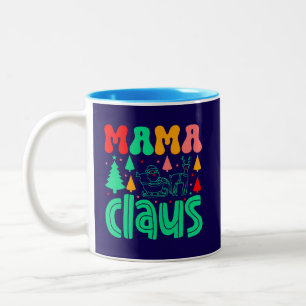 Mama Claus Christmas Design-60097 Two-Tone Coffee Mug