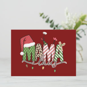  Mama Claus Christmas Funny Xmas Mommy Holiday Card