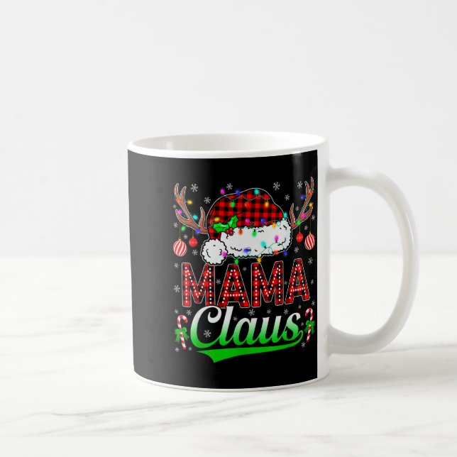 Mama Claus Christmas Lights Matching Family Xmas P Coffee Mug (Right)