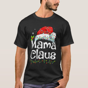 Mama Claus Christmas Pajama Family Matching Xmas L T-Shirt