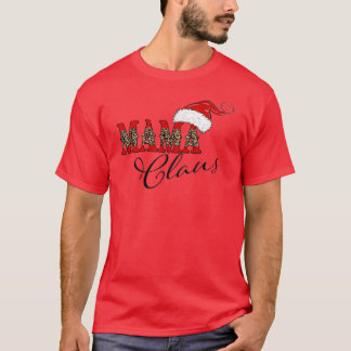 Mama Claus Merry Christmas Funny Mom Lover Santa H T-Shirt