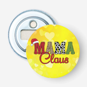 Mama Claus Plaid Pattern-60096 Bottle Opener