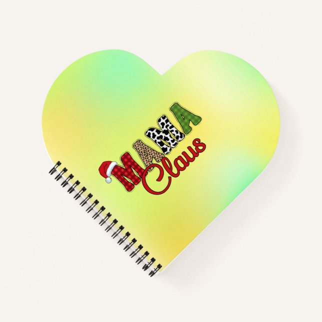 Mama Claus Plaid Pattern-60096 Notebook (Front)