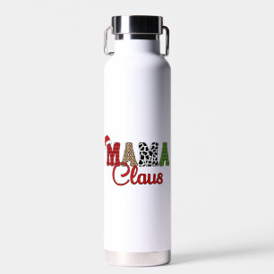 Mama Claus Plaid Pattern-60096 Water Bottle
