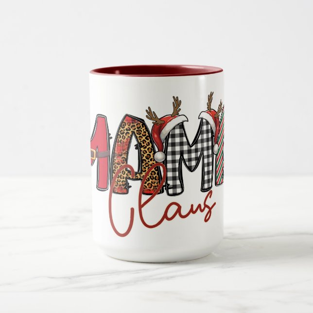 Mama Claus Typography Christmas  Mug (Center)