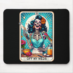 Mama Club Tarot Card Skeleton Halloween  Mouse Pad