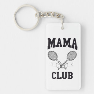 Mama Club Tennis Racket Athletic Custom Key Ring