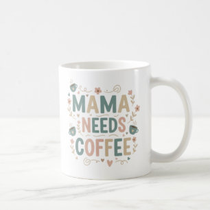 Mama Coffee Mug   Floral Mother's Day Ceramic Mug