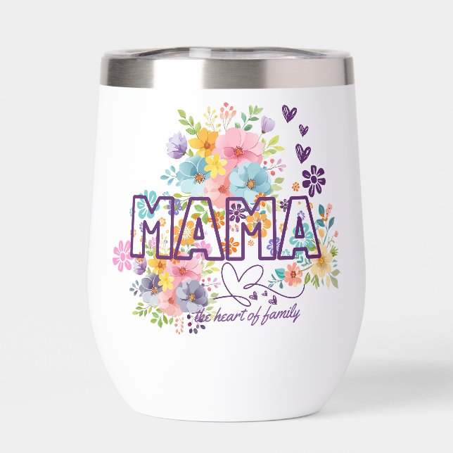 Mama Colourful Flowers Trendy Design (Back)