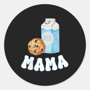 Mama Cookies Milk Sweet One 1st Birthday Family Ma Classic Round Sticker