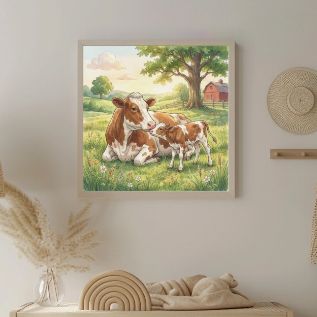 Mama Cow and Calf Nursery Poster (Creator Uploaded)
