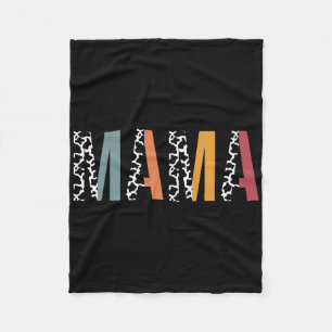 Mama Cow Print Shirt Mum Life Mummy Mother Animal Fleece Blanket