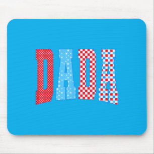 Mama Dada Mini 4th Of July Aamerican Family Mouse Pad