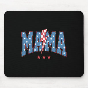 Mama Dada Mini 4th Of July American Family Matchin Mouse Pad