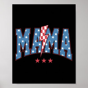 Mama Dada Mini 4th Of July American Family Matchin Poster