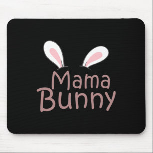 Mama Daddy Bunny Easter Day Dad Pregnant Mum Match Mouse Pad