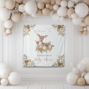 mama deer and baby deer baby shower  tapestry