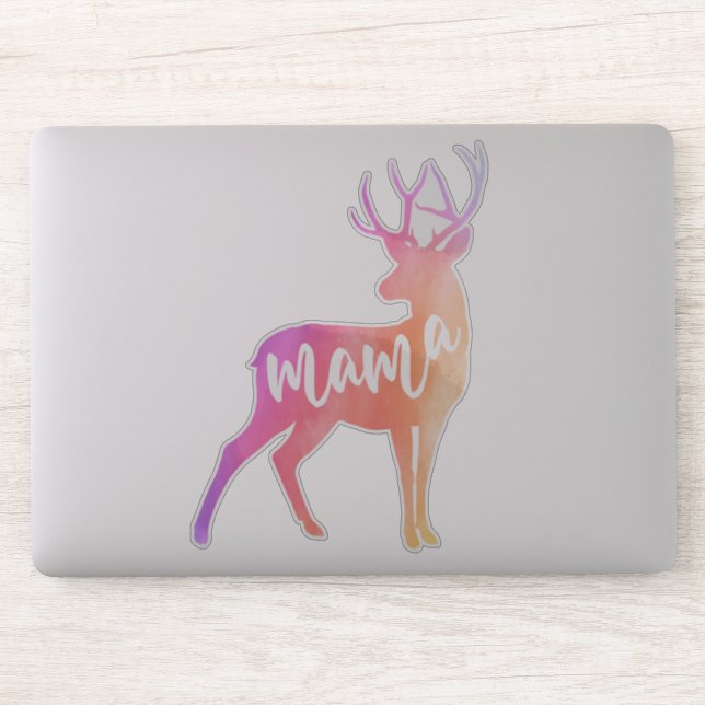 Mama Deer Watercolor Sticker (Computer)