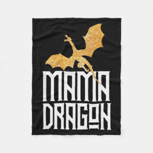 Mama Dragon Christmas Matching Family Tribe Mom Wi Fleece Blanket