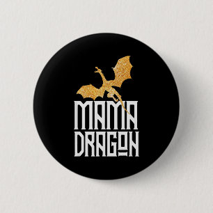 Mama Dragon Christmas Matching Family Tribe Mum Wi 6 Cm Round Badge