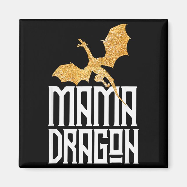 Mama Dragon Christmas Matching Family Tribe Mum Wi Magnet (Front)