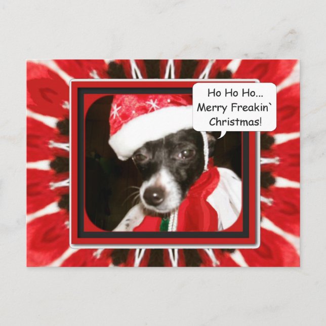 Mama Dressed Me, Merry Freakin` Christmas Holiday Postcard (Front)
