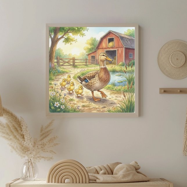 Mama Duck and Ducklings Nursery Poster (Creator Uploaded)