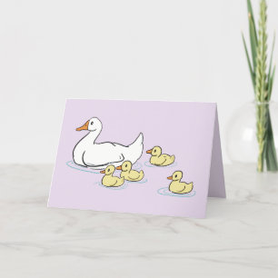 Mama Duck & Baby's Lavender Blank Card