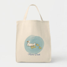 Mama Duck Personalised Shopping Tote Bag