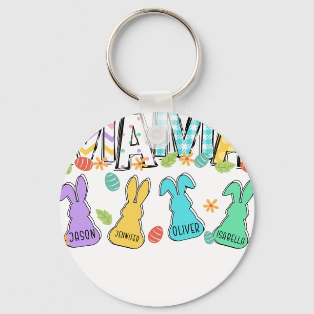 mama easter (2), retro, vintage key ring (Front)