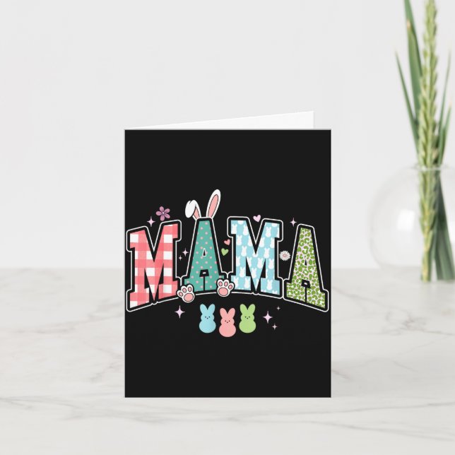 Mama easter day funny easter mum rabbit  card (Front)