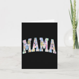 Mama Easter Retro Varsity Big Letters Colourful Cu Card
