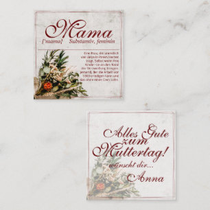 Mama - einfach unersetzlich - Bouquet Card