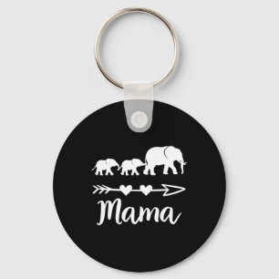 Mama Elephant 2 Bybies Kids Mum Of Two Cute Mother Key Ring