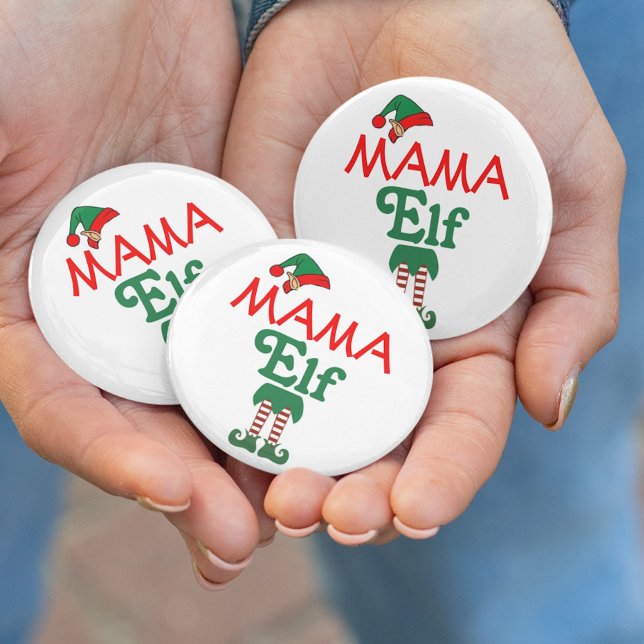 Mama Elf 3 Cm Round Badge (Creator Uploaded)