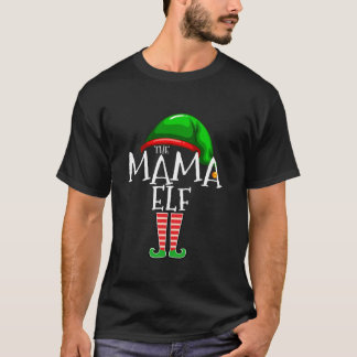 Mama Elf Family Matching Group Christmas Gift Gran T-Shirt