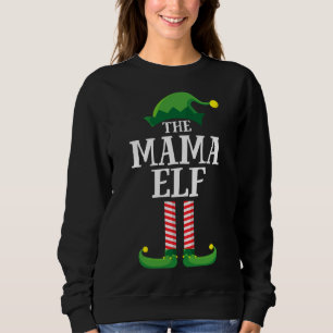 Mama Elf Matching Family Group Christmas Party Mum Sweatshirt