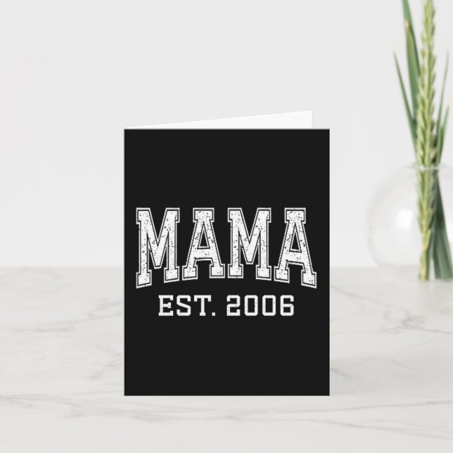Mama Est 2006 Mom D Mothers Day Ized Premium Tri-b Card (Front)